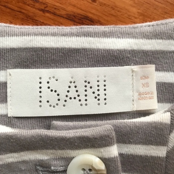 Sold Anthro Isani Taupe Striped Cardigan Jacket XS - Picture 4 of 8